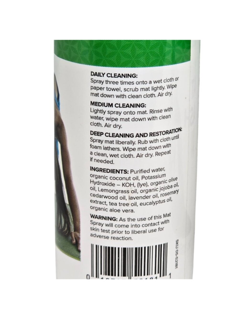 Gaiam Yoga Mat Wash All-Natural Cleaning Spray 4 Fl Oz 118ml - Picture 7 of 8